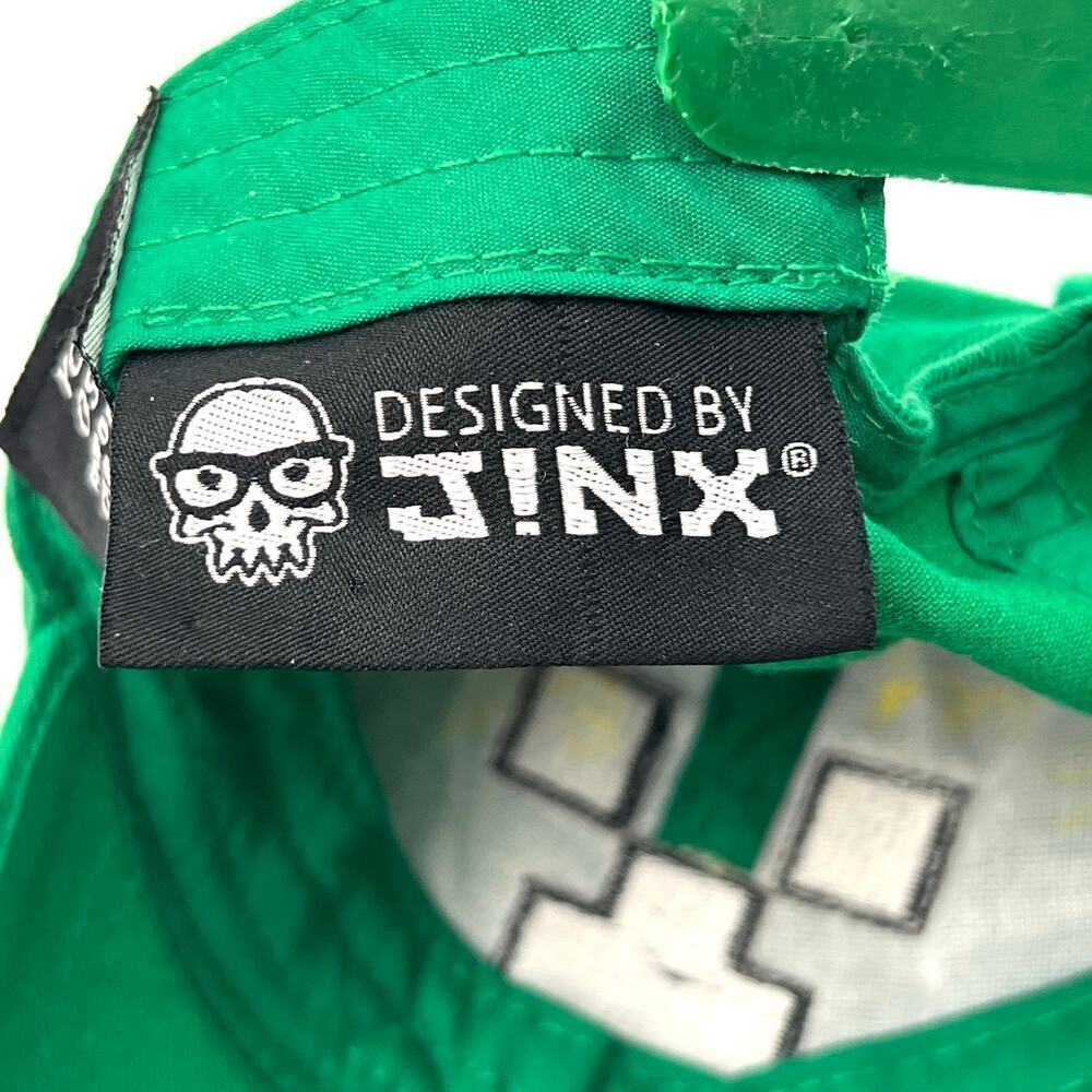 Minecraft Creeper Hat Boys Youth OS Green Snapback Cap Mojang Jinx Video Game - Picture 10 of 11